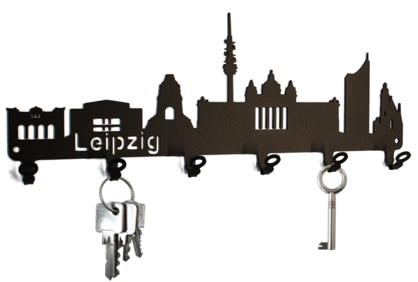 Schlüsselbrett Skyline Leipzig