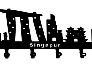 Schlüsselbrett Skyline Singapur