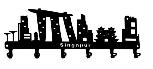 Schlüsselbrett Skyline Singapur