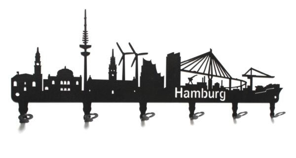 Garderobe Hamburg Skyline - 6 Haken