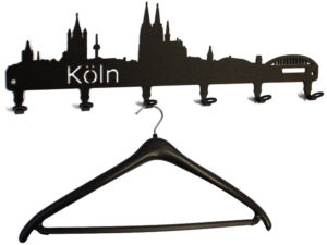 Wandgarderobe der Skyline von Köln